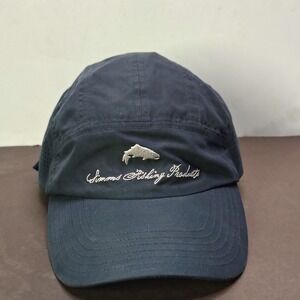 Simms Fishing Products Hat Mens Navy Blue Performance 7 Panel Trout Fishing Cap